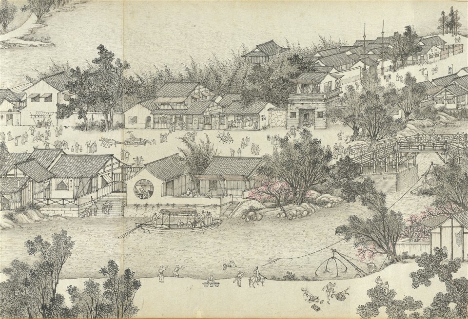 Along the River During the Qingming Festival (by Shen Yuan) 17