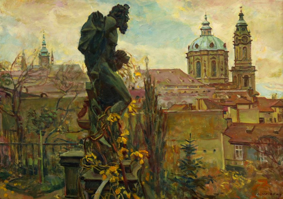 Alois Wierer - A View of Lesser Town from Vrtbovska Garden