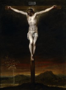 Alonso Cano, La Crucifixión, El Museo Nacional del Prado. Free illustration for personal and commercial use.