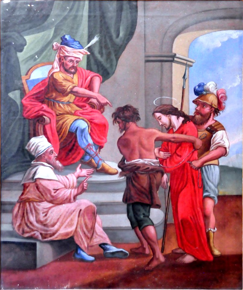Alojzij Goetzl - Križev pot, 1. postaja (Breže)