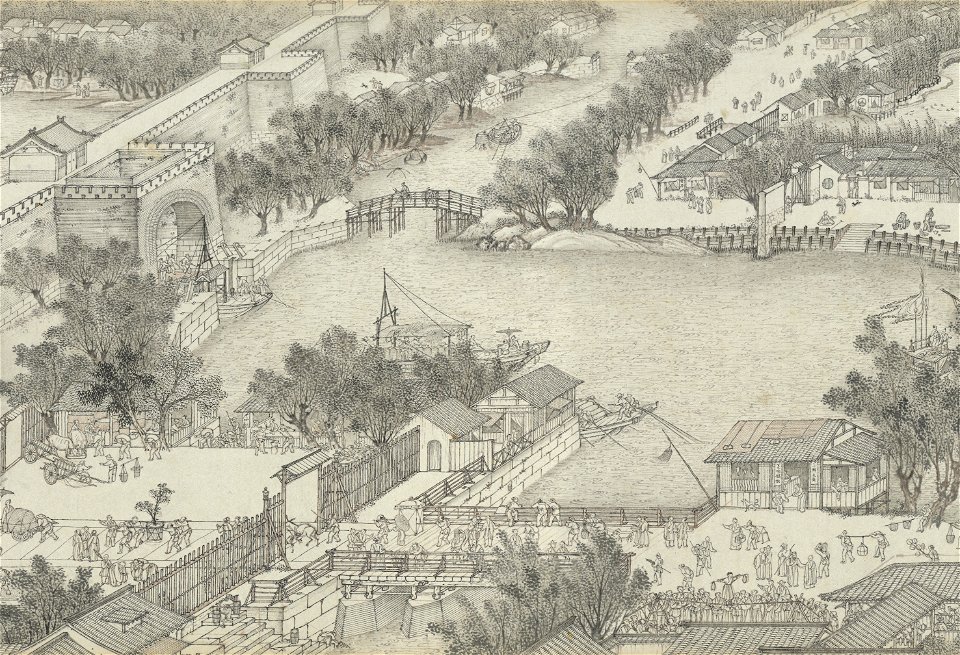Along the River During the Qingming Festival (by Shen Yuan) 11