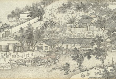 Along the River During the Qingming Festival (by Shen Yuan) 19. Free illustration for personal and commercial use.
