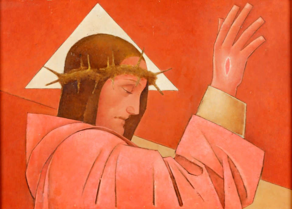 Aloys Wach Christus mit Dornenkrone segnend