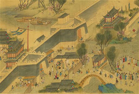 Along the River During the Qingming Festival (Suzhou Imitation) 10. Free illustration for personal and commercial use.