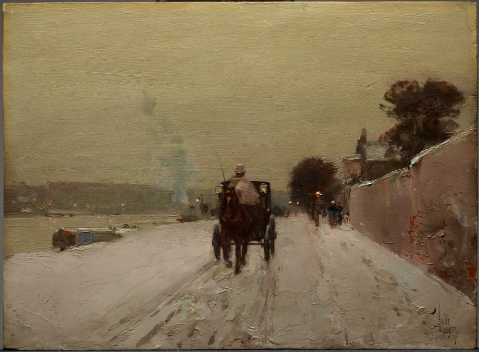 Along the Seine Winter by Childe Hassam
