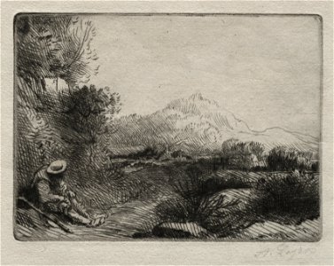 Alphonse Legros (French, 1837-1911) - Rest of the Traveler - 1945.288 - Cleveland Museum of Art
