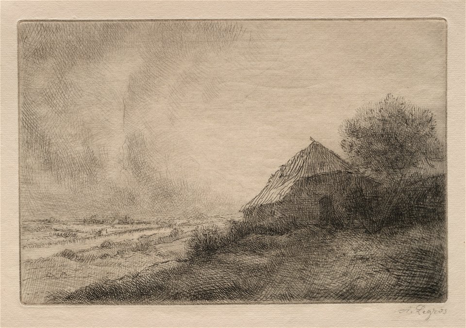 Alphonse Legros (French, 1837-1911) - Hovel on the Hill - 1945.309 - Cleveland Museum of Art