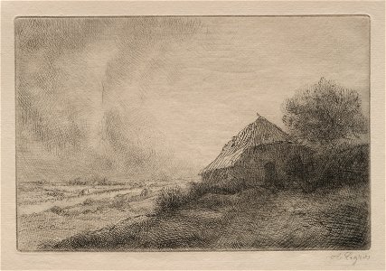 Alphonse Legros (French, 1837-1911) - Hovel on the Hill - 1945.309 - Cleveland Museum of Art