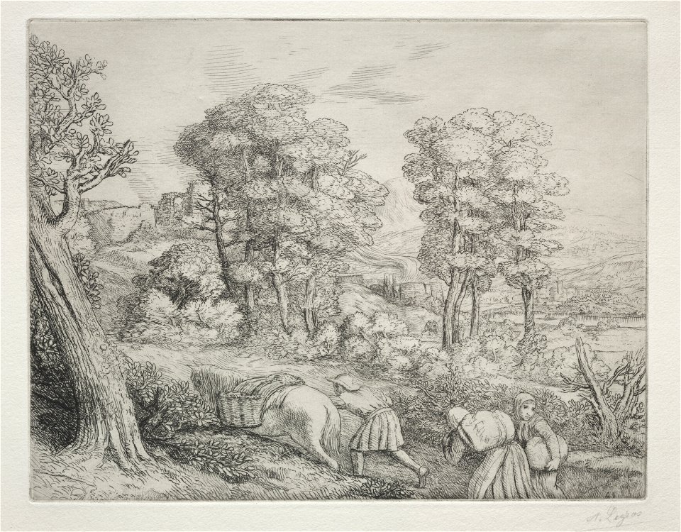Alphonse Legros (French, 1837-1911) - The Return to the Farm (Le Retour à la Ferme) - 1945.324 - Cleveland Museum of Art