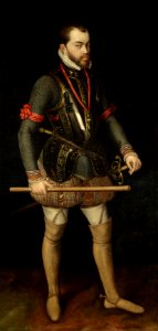 Alonso Sánchez Coello, , Schloss Ambras Innsbruck - König Philipp II. von Spanien (1527-1598), Bildnis in ganzer Figur - GG 3995 - Kunsthistorisches Museum