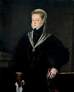 Alonso Sánchez Coello - Portrait of Juana of Austria, Princess of Portugal - Google Art Project. Free illustration for personal and commercial use.