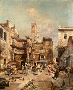 A Roman Street Scene by Robert Alott