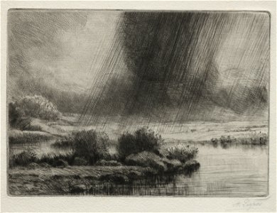 Alphonse Legros (French, 1837-1911) - A Storm - 1945.294 - Cleveland Museum of Art