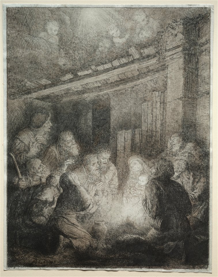 Alphonse Legros (French, 1837-1911) - Adoration of the Shepherds - 1920.568 - Cleveland Museum of Art