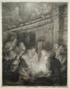 Alphonse Legros (French, 1837-1911) - Adoration of the Shepherds - 1920.568 - Cleveland Museum of Art