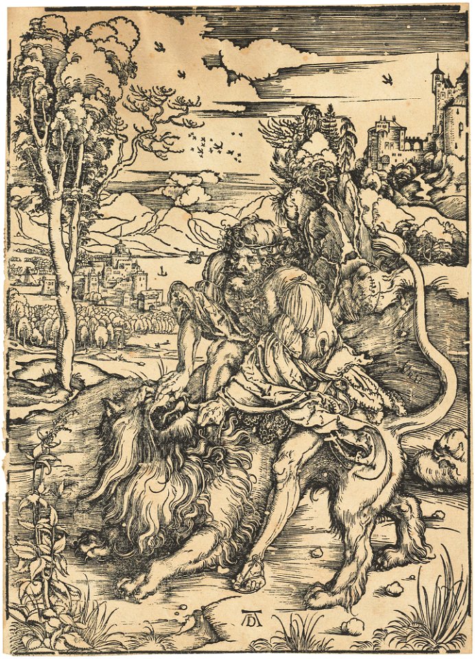 Alrbrecht durer samson rending the lion 105853)