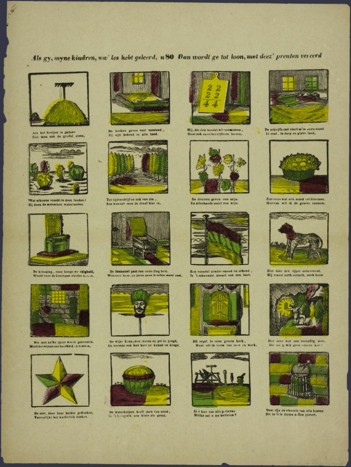 Als gy, myne kindren, uw' les hebt geleerd, Dan wordt ge tot loon, met deez' prenten vereerd-Catchpenny print-PRENT 0083