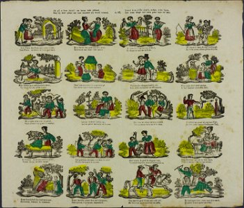 Als gij o lieve jeugd! uw lessen hebt geleerd-Catchpenny print-Borms 0571
