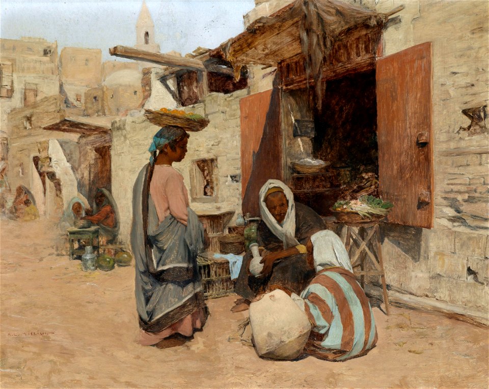 Alphons Leopold Mielich Orientalische Straßenszene