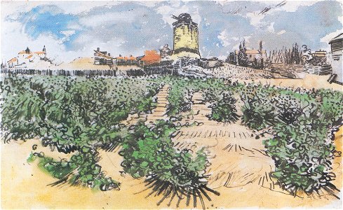 Van Gogh - Die Mühle von Alphonse Daudet in Fontevieille
