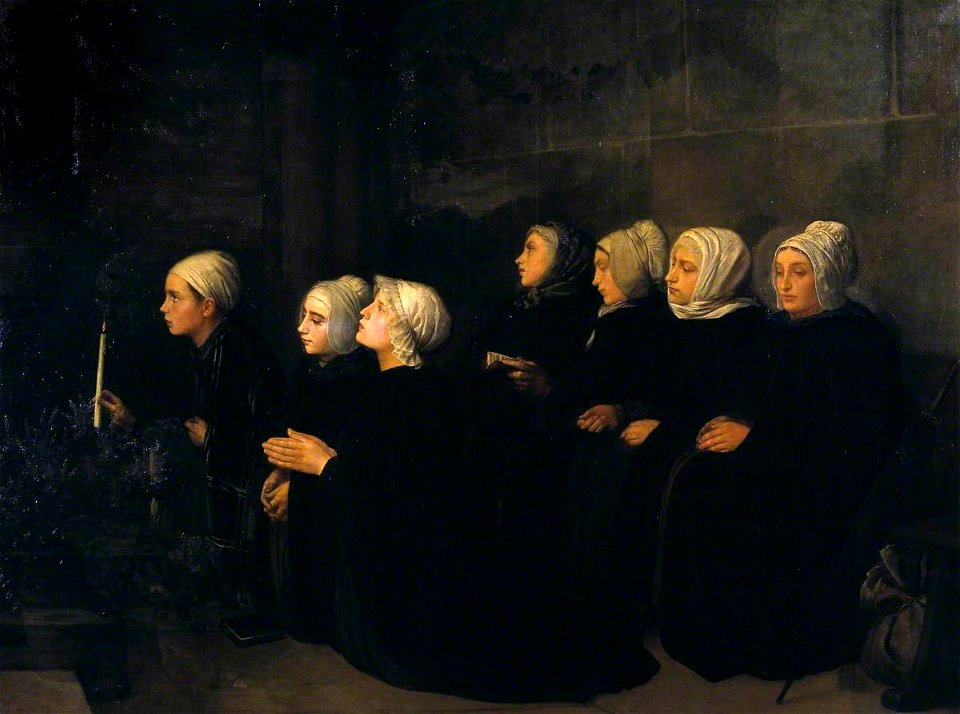 Alphonse Legros (1837-1911) - Femmes en Prière - N01501 - National Gallery