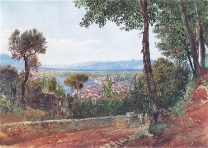 Rudolf von Alt - Castellammare am Golf von Neapel. Free illustration for personal and commercial use.