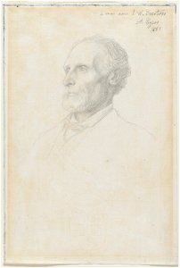 Alphonse Legros (French, 1837-1911) - Portrait of Sir Frederick W. Burton, Director of the National Gallery, London - 2010.161 - Cleveland Museum of Art