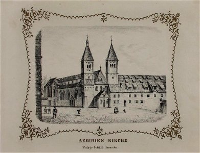 Alt-Nürnberg Aegidienkirche Stich bei Gottlieb Bäumler 1846
