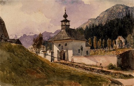 Friedhof in Ischl by Rudolf von Alt, 1838