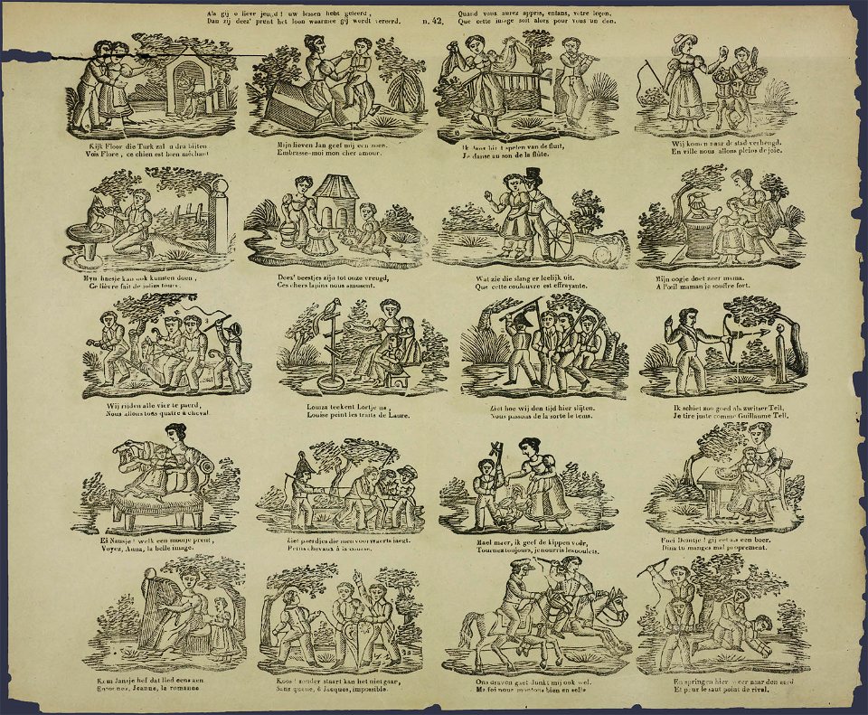 Als gij o lieve jeugd! uw lessen hebt geleerd-Catchpenny print-PRENT 0081