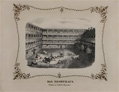 Alt-Nürnberg Fechthaus Stich bei Gottlieb Bäumler 1846