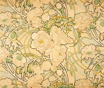 Alphonse Mucha - Peonies - Google Art Project