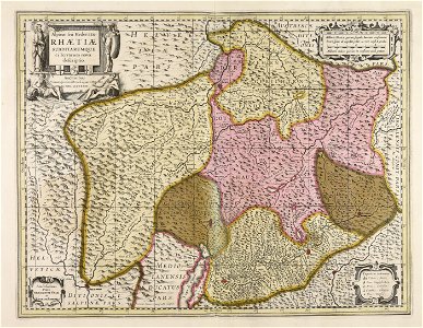 Alpinae seu foederatae Rhaetiae subditarumque ei terrarum nova descriptio - CBT 5882994