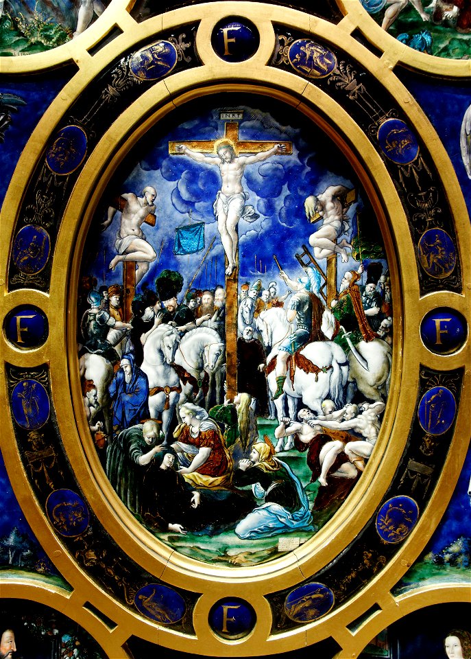 Altarpiece Crucifixion Limousin Louvre MR208-1 n01