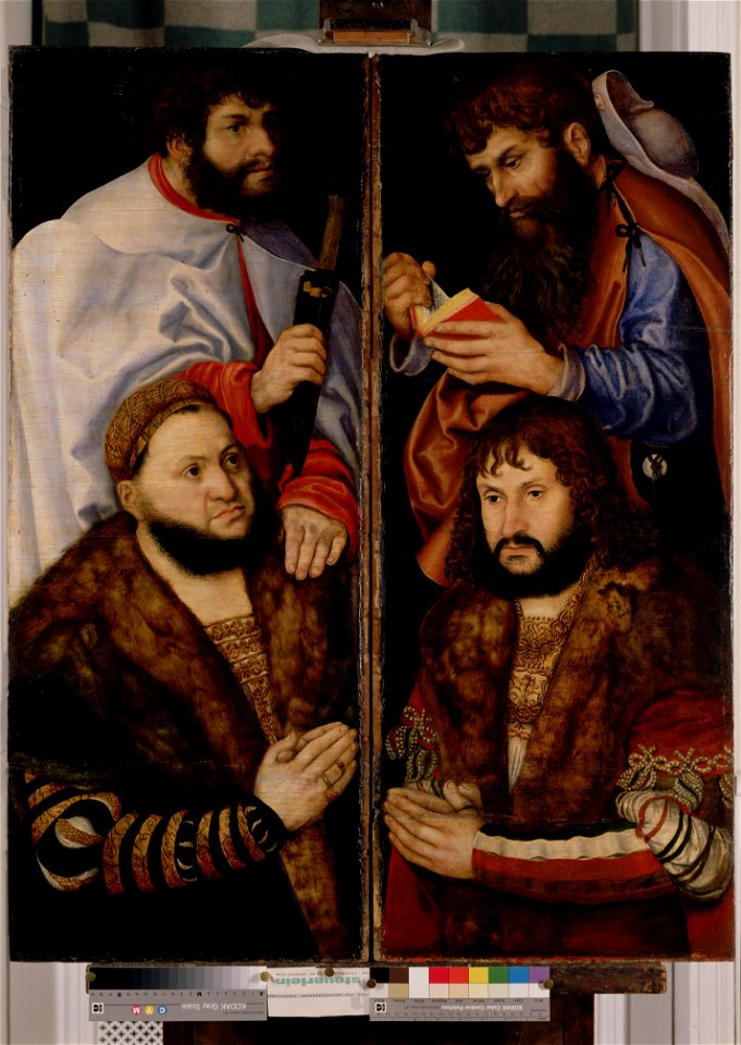 Altarpiece of the Virgin, or so-called Princes' Altarpiece (left wing) (DE AGGD 7a FR020 1993 Overall-001)