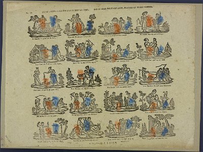 Als gy o lieve jeugd uw lessen hebt geleerd, dan zy deez' prent het loon, waarmee gy wordt vereerd-Catchpenny print-Borms 0416
