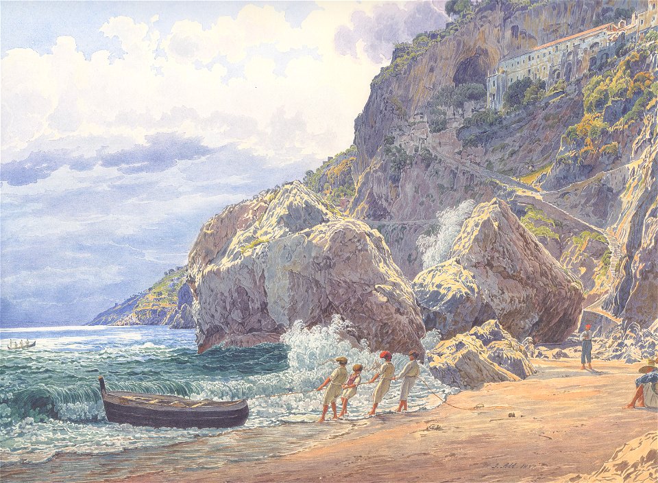 Jakob Alt - Das Kapuzinerkloster bei Amalfi - 1837