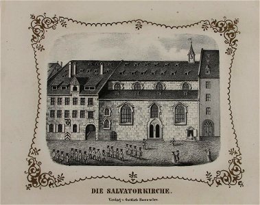 Alt-Nürnberg Salvatorkirche Stich bei Gottlieb Bäumler 1846