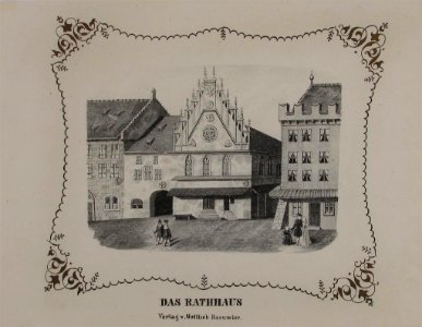 Alt-Nürnberg Rathaus Stich bei Gottlieb Bäumler 1846