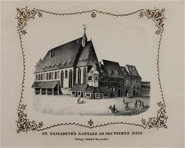 Alt-Nürnberg Elisabeth-Kapelle Stich bei Gottlieb Bäumler 1846