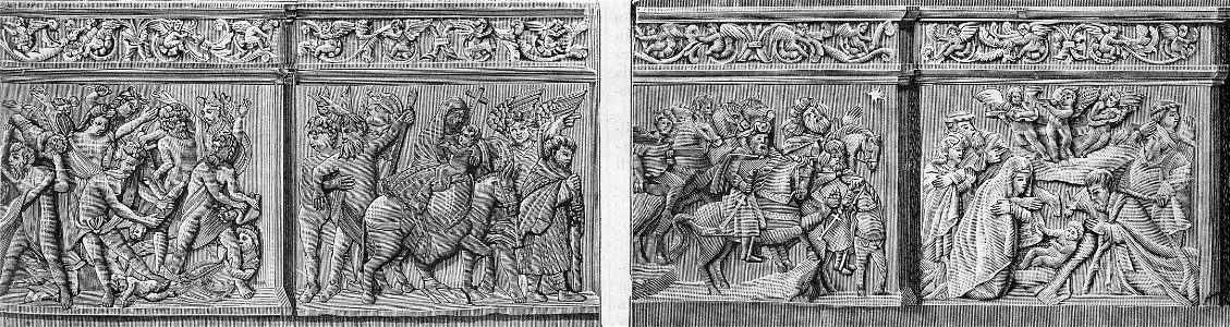 Altamura – Tavole dell’ambone nella Cattedrale (xilografia)