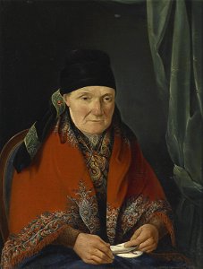 Alte Frau in Tracht 19c