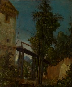 Albrecht Altdorfer - Landscape with a Footbridge - Google Art Project