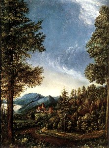 Altdorfer, Albrecht - Donaulandschaft mit Schloß Wörth