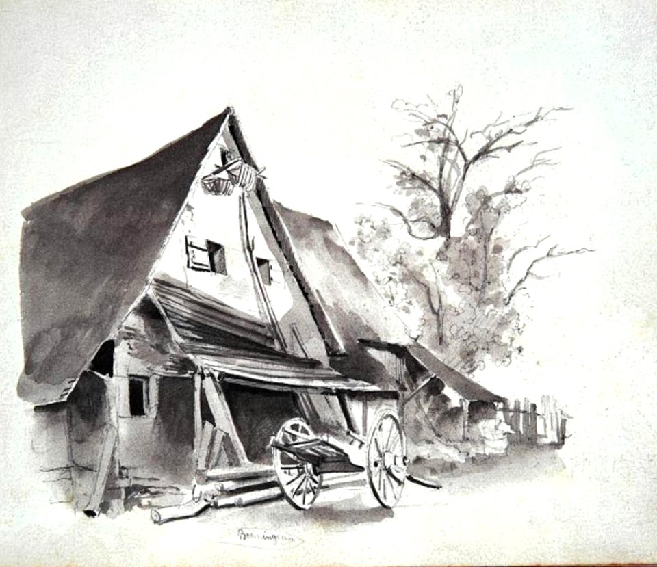 Altes Gehöft in Benningen - Eduard von Kallee