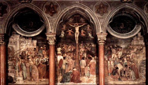 Altichiero, crocefissione, basilica del santo, cappella di san felice, padova, 1376 circa