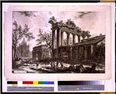 Altra veduta degli avanzi dell Pronao del Templo della Concordia - Cavalier Piranesi F. LCCN95509379