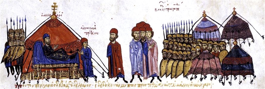 Alusian appears before Peter Delyan and the Bulgarian camp