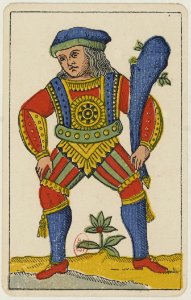 Aluette card deck - Grimaud - 1858-1890 - Jack of Clubs