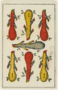 Aluette card deck - Grimaud - 1858-1890 - Seven of Clubs